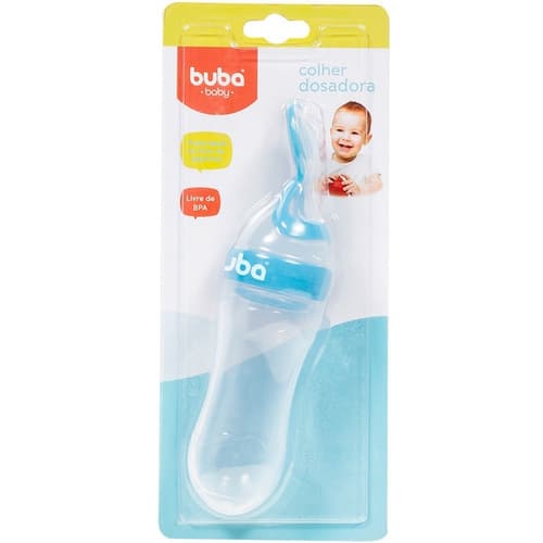 Colher Mamadeira Alimentadora Papinha Do Bebê - Azul