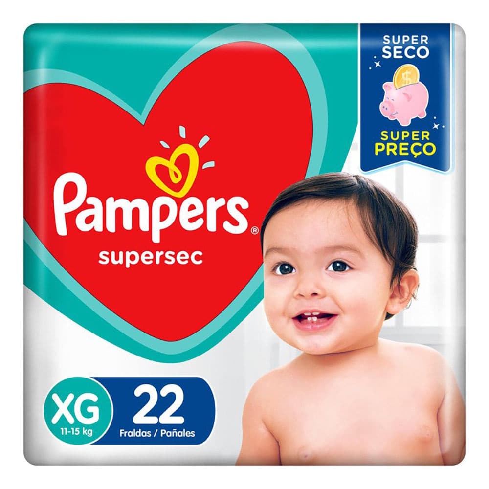 Fralda Infantil Descartável Pampers Supersec  XG
