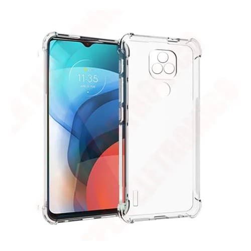 Capa  Case com Borda Protetora Transparente  para Moto Moto E7 Moto E7 Plus