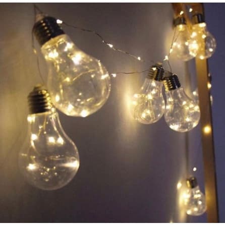 Luminária Cordão 5m com 10 Lâmpadas LED Decoração