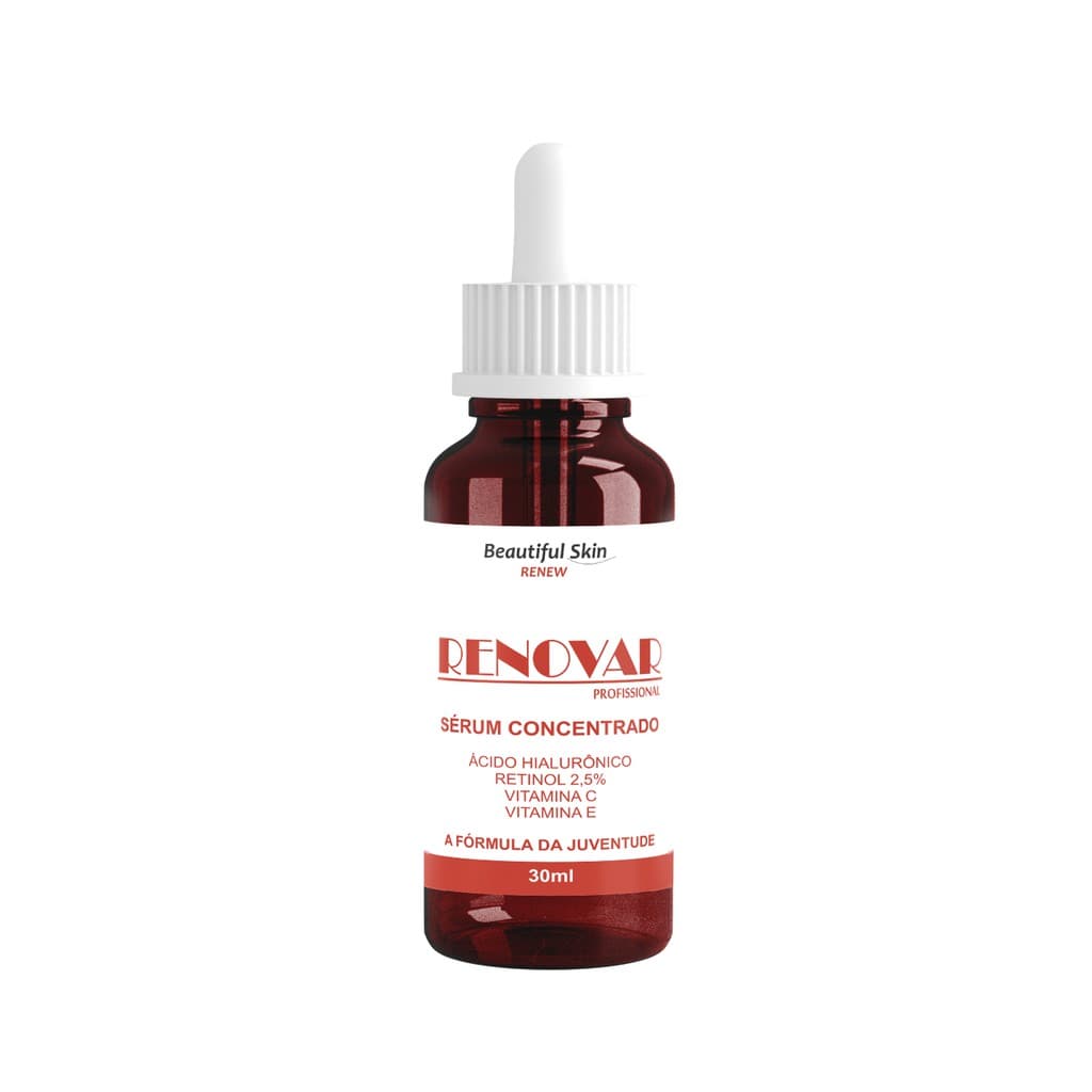 Retinol + Ácido Hialurônico + Vitaminas Renovar Anti-idade bbglow microagulhamento pele nova