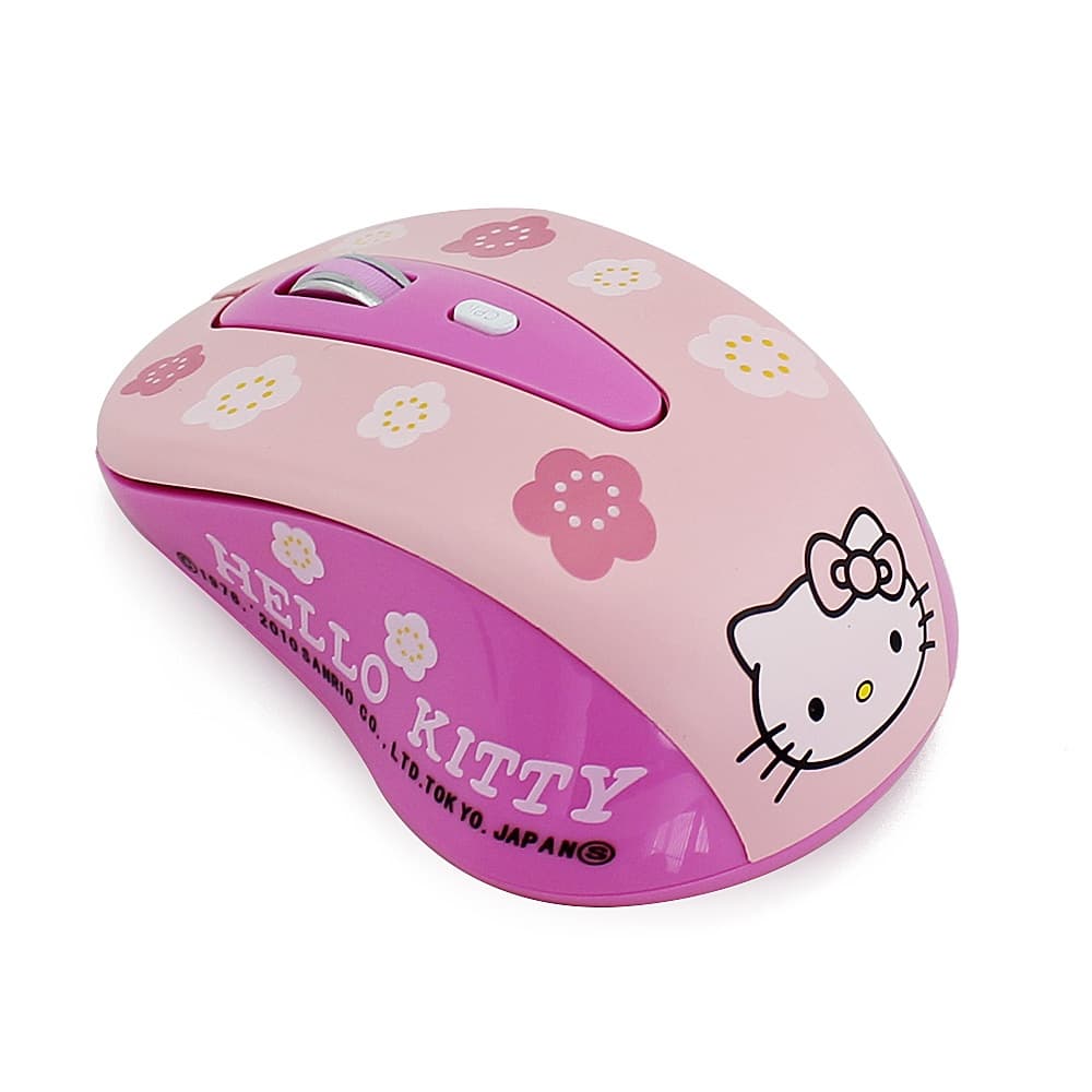 Mouse Óptico Ergonômico Sem Fio De 2.4G/Gamging/Hello-Kitty/Rosa Fofo Para Meninas/Computador/PC/Mac