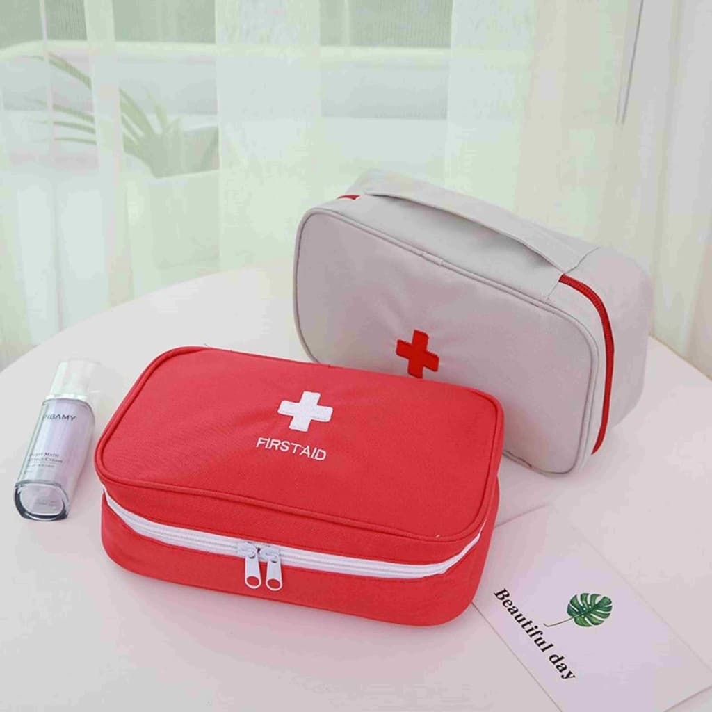 Necessaire Primeiros Socorros Organizador de Remédio Kit Viagem