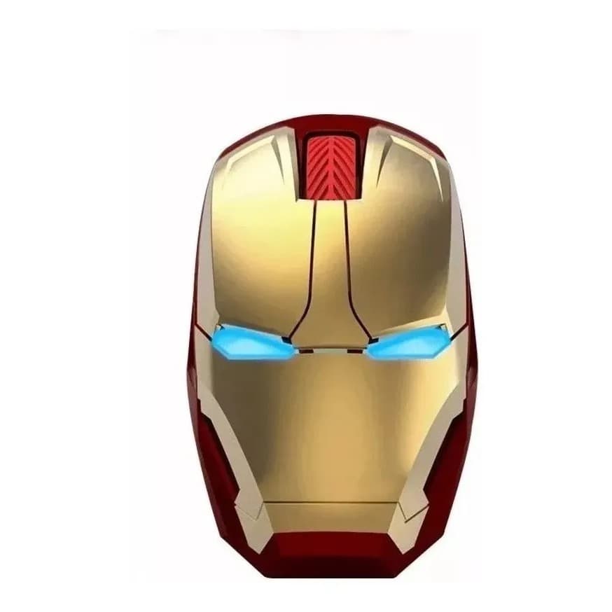 Mouse Gamer Led Sem Fio Homem De Ferro Iron Man Wireless