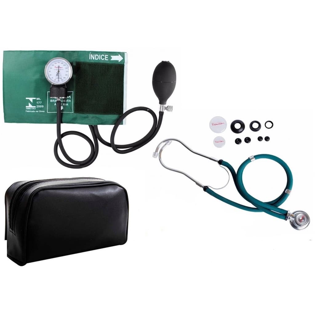 Aparelho de Pressão Arterial + Estetoscópio Rappaport Verde - Gtech