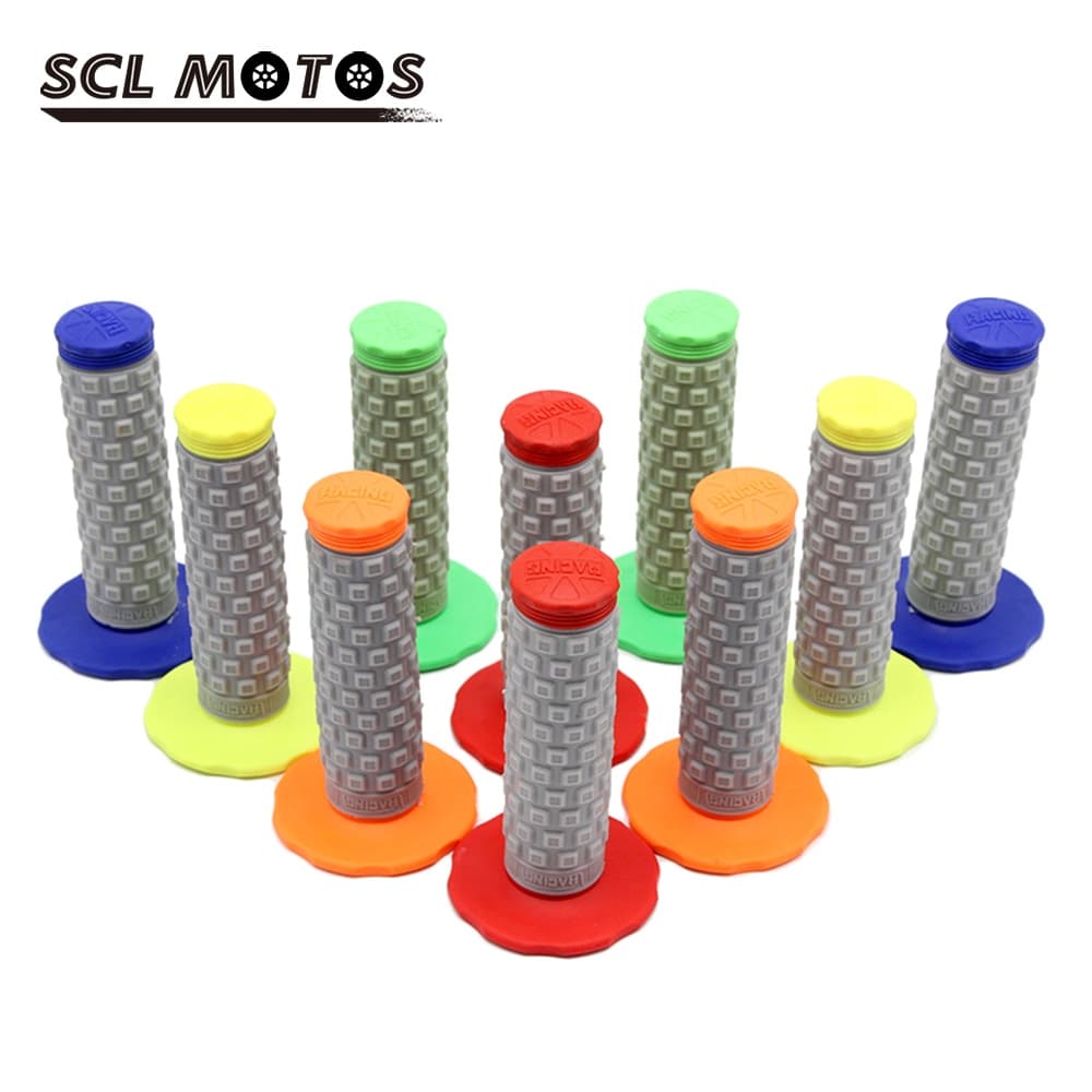 SCL MOTOS 1 Par De Borracha De Pele De Crocodilo Para Motocicleta 7/8 " 22mm , Punhos Guidão , Acessórios De Corrida