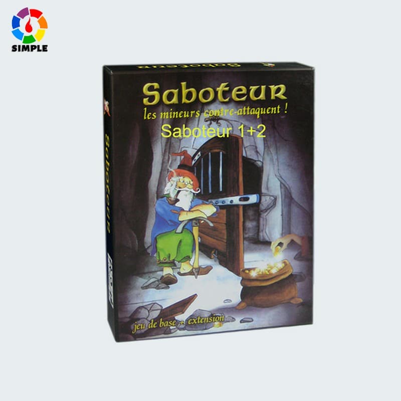 Saboteur "Board Game 1+2 Version/Saboteur1 Version Jeu De Funny Board Game With English Instructions Family Board Game