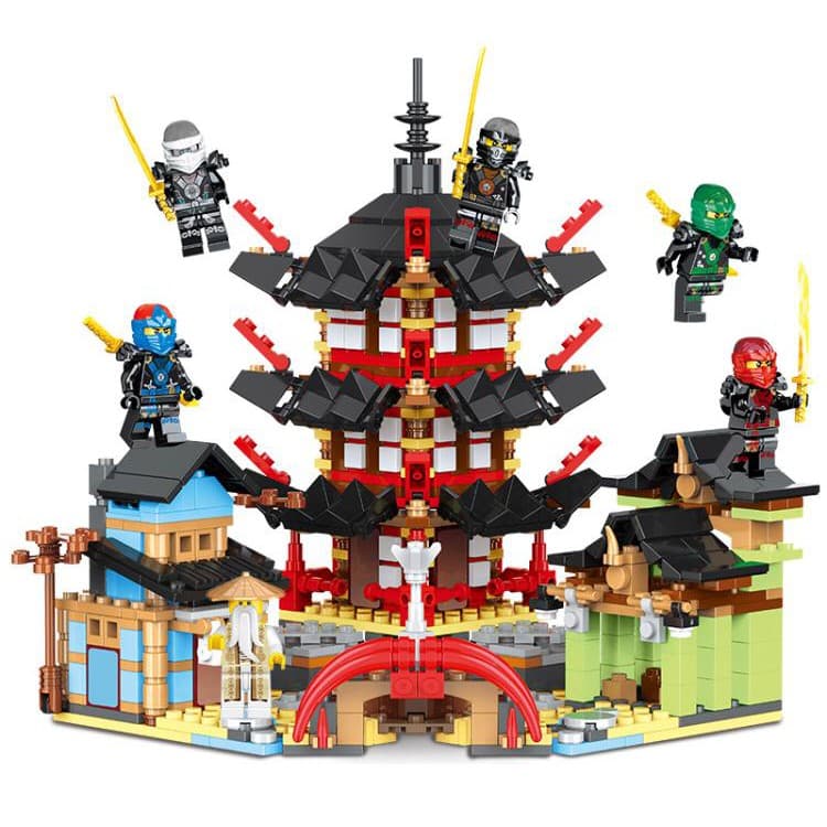 Templos Ninjago casa dos ninjas blocos de montar compatível c/ Lego