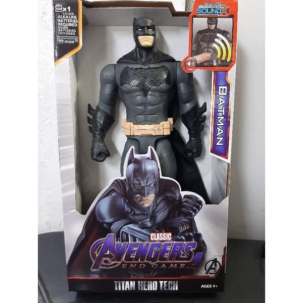Batman Boneco Liga Da Justiça 30 Cm Articulado Com Luz E Som