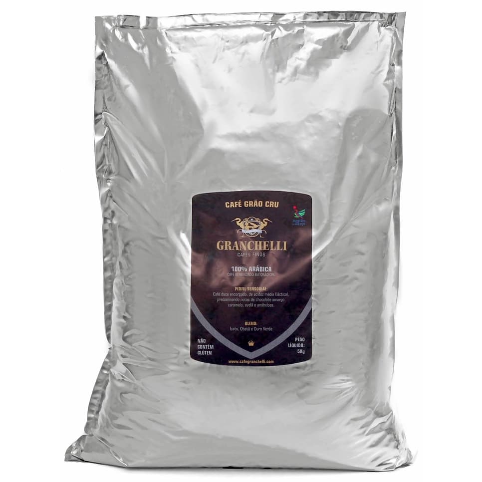 Café Granchelli - Café em Grão Cru 100% Arábica 5Kg