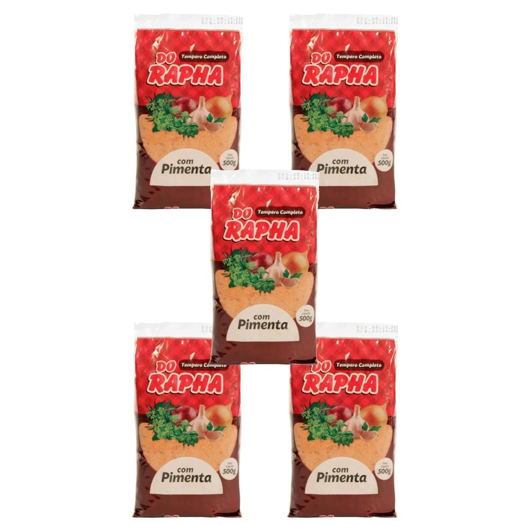 Kit 5 Temperos Completo Com Pimenta - Tempero - 2,5kg - Produtos do Rapha