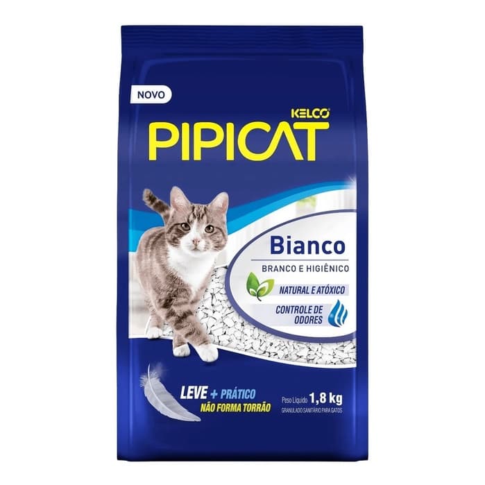 Areia Sanitária Higiênica Granulado Pipicat Bianco - 1,8 Kg