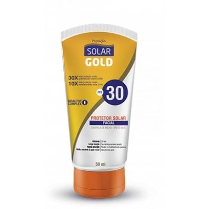 PROTETOR SOLAR FACIAL CONTROLE DE BRILHO/EFEITO MATTE- FPS 30  - SOLAR GOLD nutriex - 50 ML