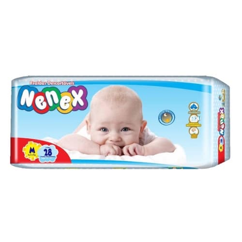 Fralda Nenex Dia e Noite Tamanho M - 28 Fraldas De 5 á 9 Kg