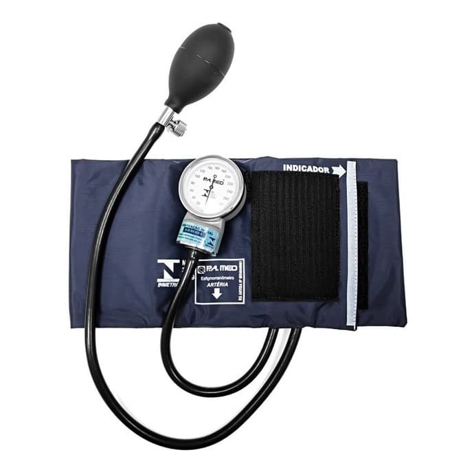 Aparelho De Pressão Arterial Nylon Adulto Pamed Azul