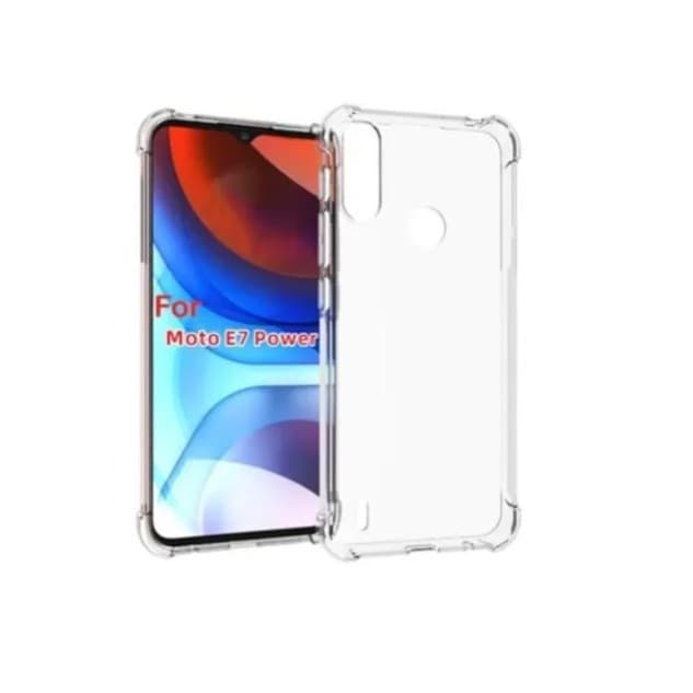 Capa  Case com Borda Protetora Transparente  para Moto Moto E7 Power
