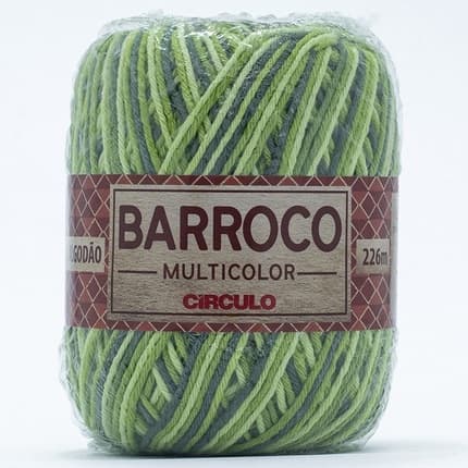 Barbante Barroco Fio 6 Multicolor 226 Metros da Círculo Linha Matizada para Crochê, Tricô e Amigurumi