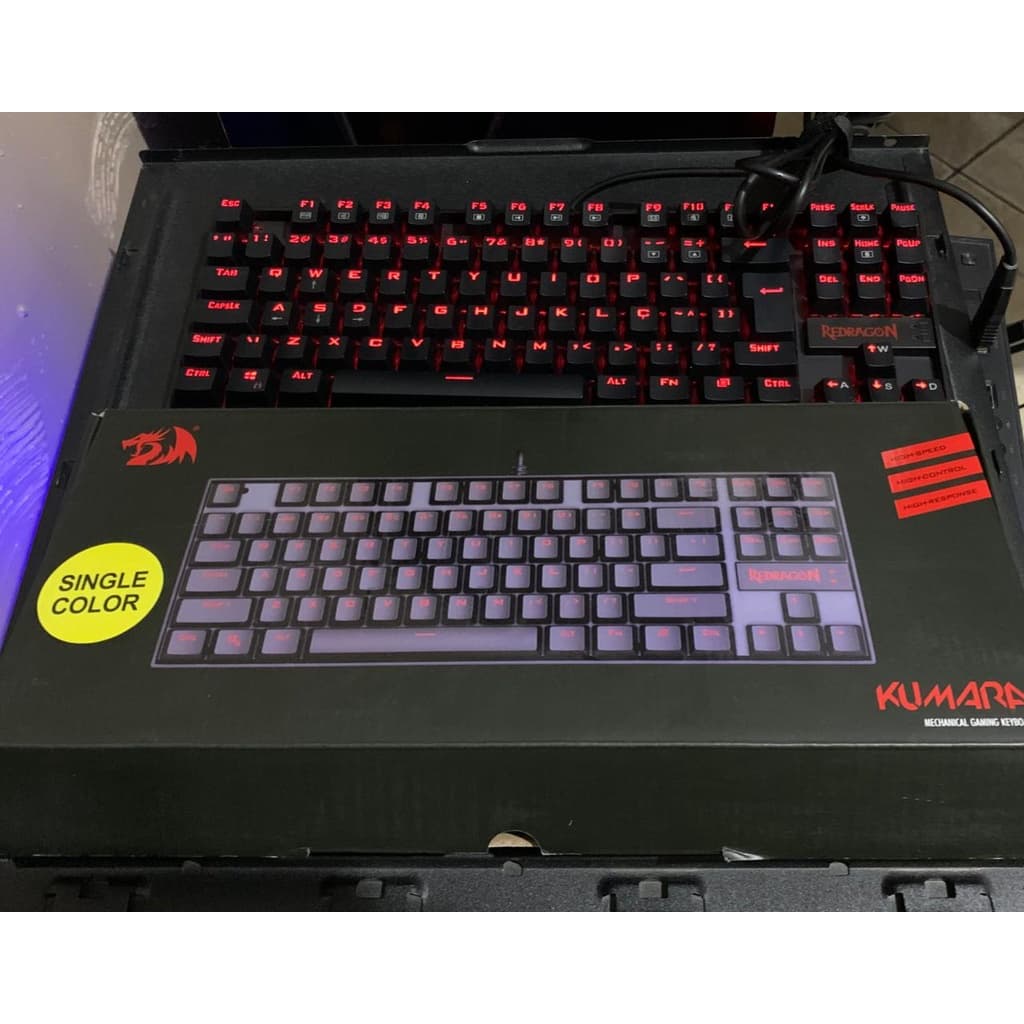 Teclado Mecânico Redragon Kumara Single - Brown (NOVO)