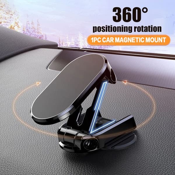 Suporte Magnético Para Telefone De 1 Unidade , 360 ° Rotação Do Carro Móvel Painel Montagem Se Encaixa , Smartphone , Be