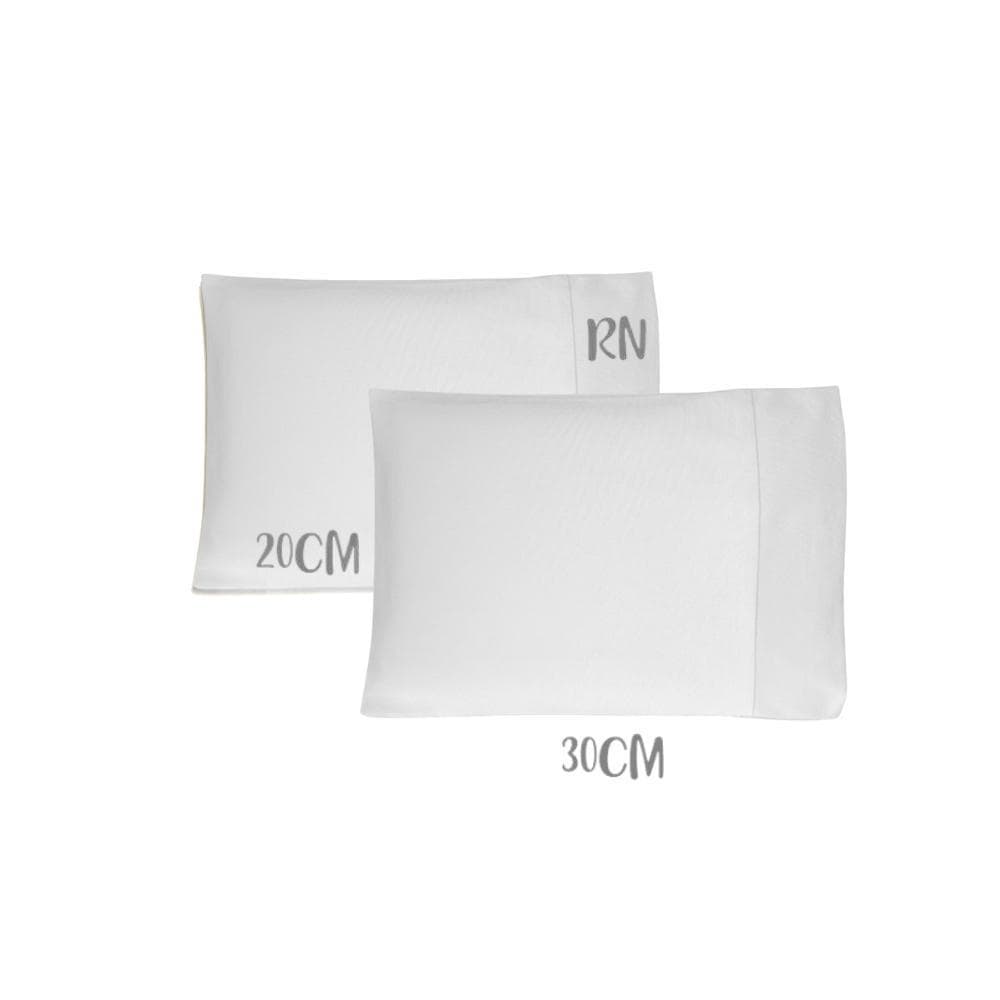 Kit 02 Fronhas Mini 20x30cm Bebê Malha 100% Algodão Branca Arrumadinho Enxovais
