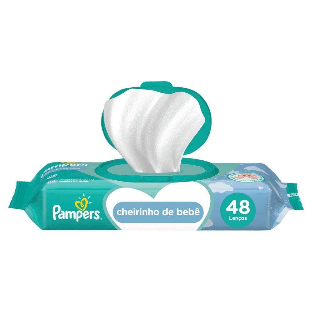 Lenços Umedecidos Pampers Cheirinho de Bebê com 48 un