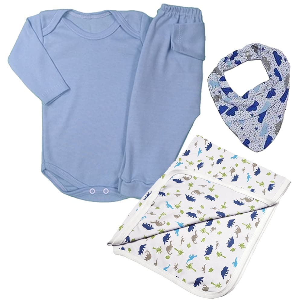 Kit 4 Peças Roupas De Bebês Estilosa E Barato Menino Menina