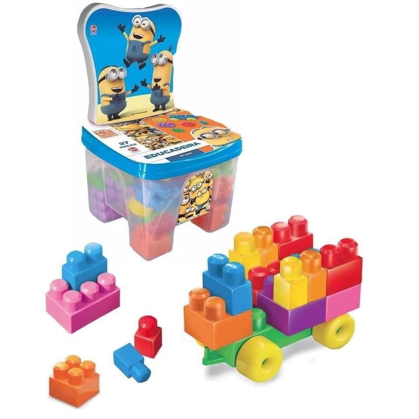 Educadeira Cadeira Infantil Com 27 Blocos Minions Lider Baby