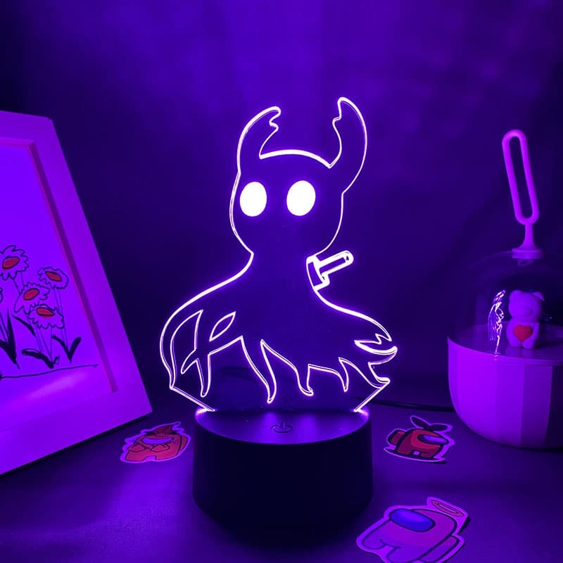 Jogo Hollow Knight Luminária LED 3D Noturna Presente e Decoração