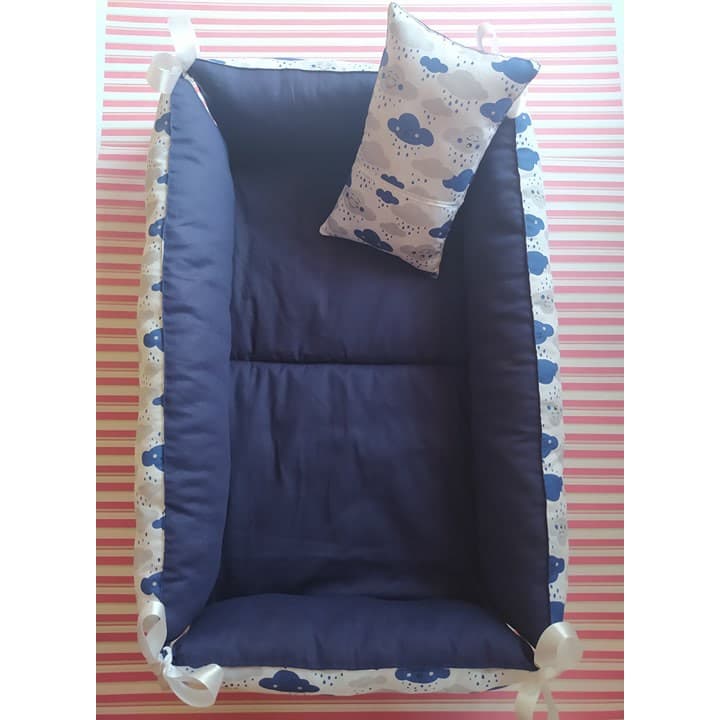 Ninho Redutor De Berço Quadrado Básico Menino - Quarto Do Bebê - Segurança Do Bebê