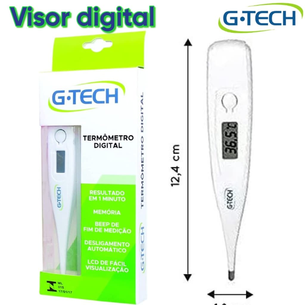 Termômetro Digital Gtech Clínico Branco, G-Tech
