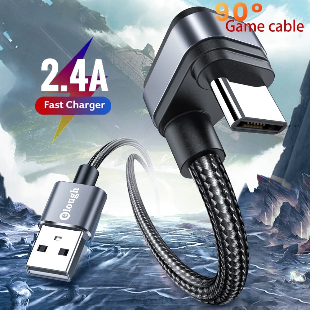 Cabo De Dados De Carregamento Rápido Tipo-C De 2,4a/90 Graus Para Huawei