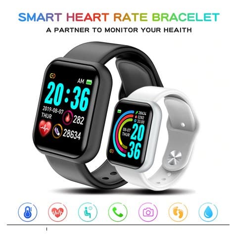 relógio d20  relógio inteligente  Y68 Smartwatch  Bluetooth