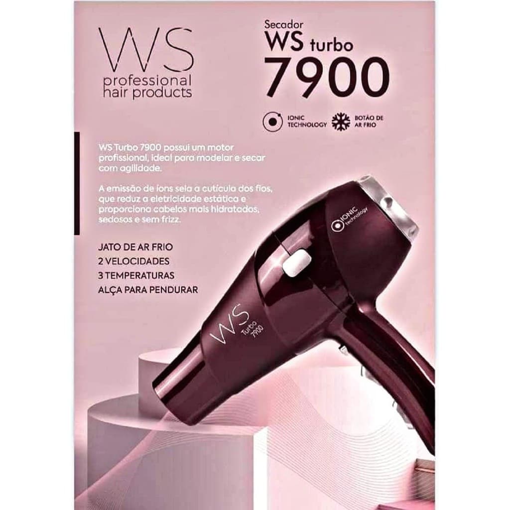 Secador De Cabelo Ws Turbo 7900 Profissional Hair 127 V