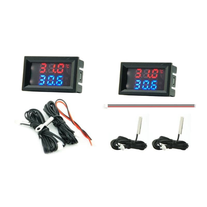 RUNNY Medidor Temperatura Display Digital Termômetro 4-28V Sonda Detector Tensão Usado Para