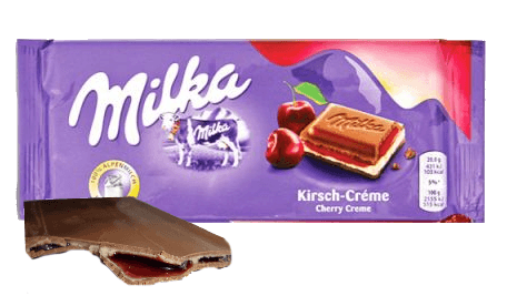 Chocolates Importados Polônia - Milka - Cherry Creme 100g