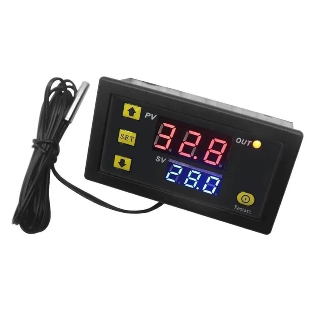 Controlador Digital De Temperatura W3230 Termostato Com Sensor Ntc A Prova De Água -50ºc A 120ºc 20a Automação
