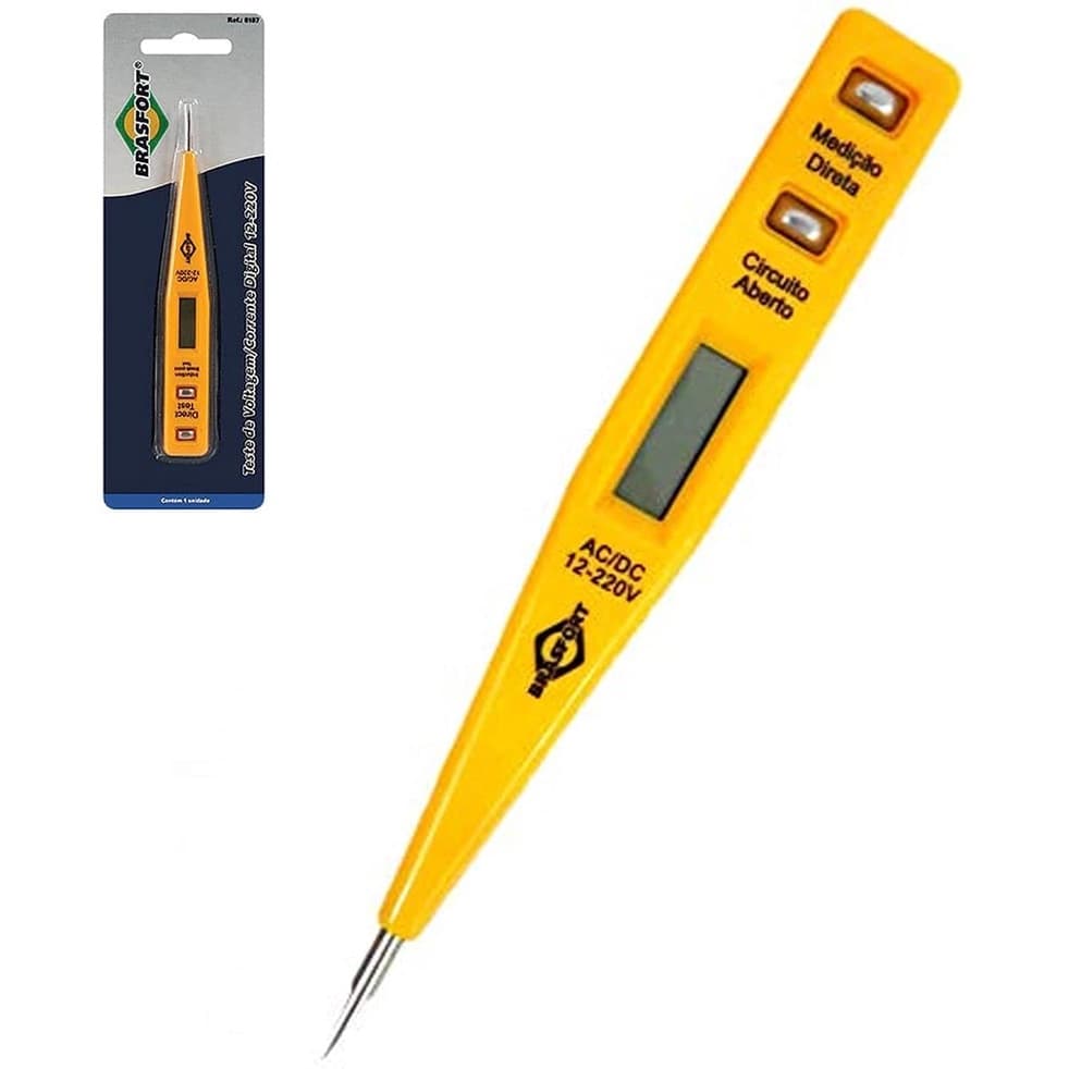 Teste De Voltagem Digital 12 - 220 V Brasfort