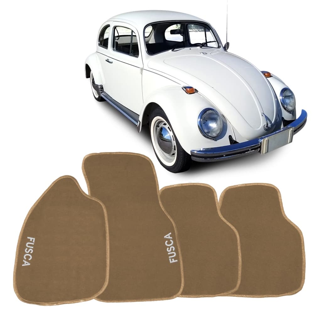 Tapete Automotivo Fusca 1970 a 1995 Carpete Molde da Medida do Carro