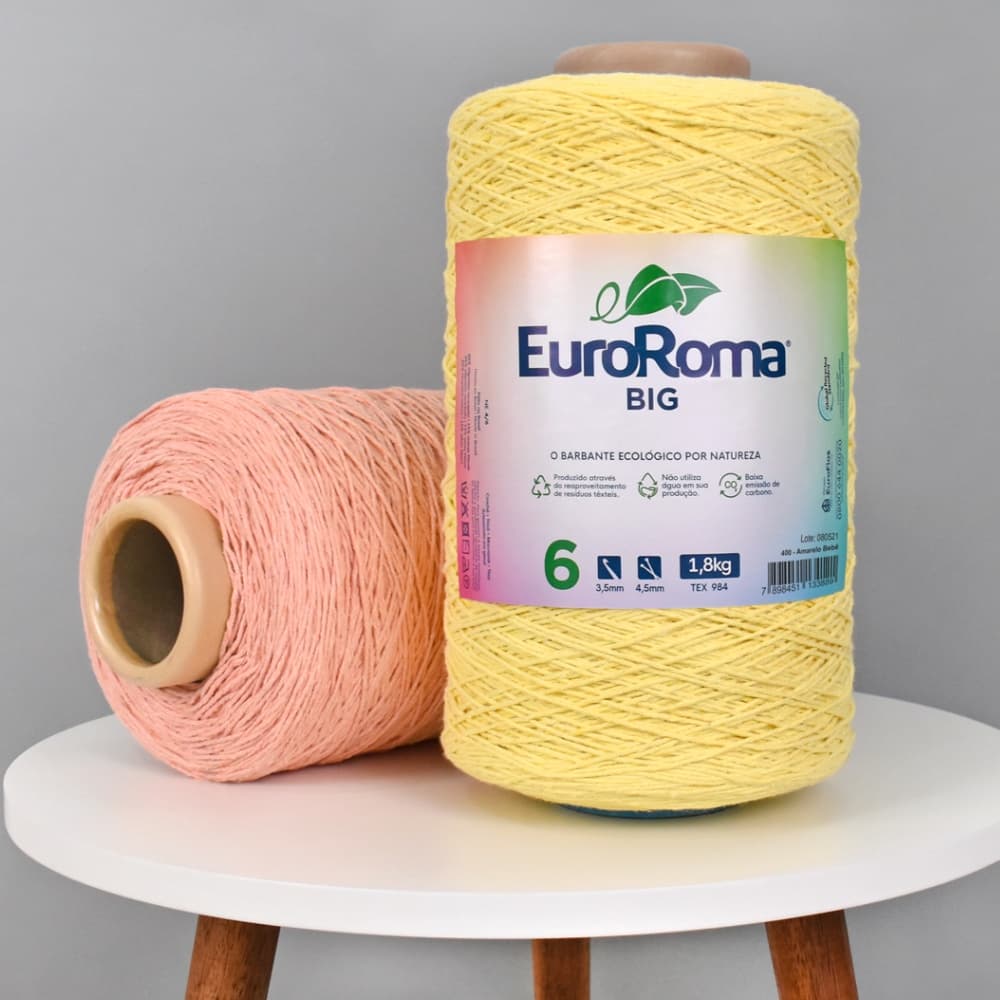 Barbante EuroRoma Big Cone N6 1373m 1,8Kg para Crochê
