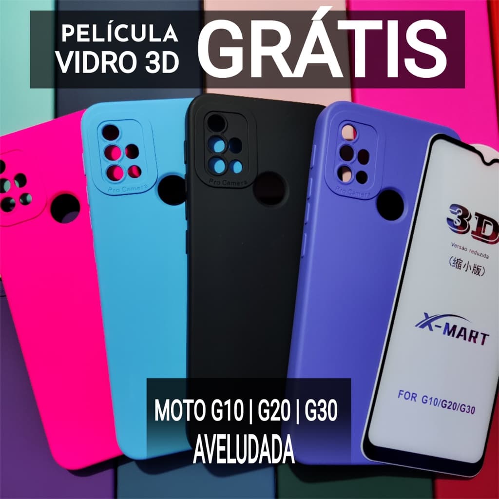 Capa Capinha anti impacto para Motorola Moto G10 | Moto G20 | Moto G30 - Aveludada