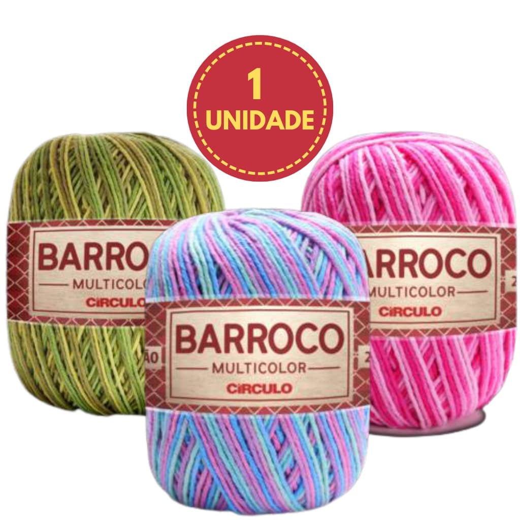 Barbante Barroco Multicolor 200g 226m Circulo Linha para Crochê