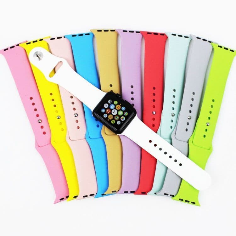 Pulseira de Silicone para Smartwatch Relogio Inteligente 38mm 40mm 41mm 42mm 44mm 45mm