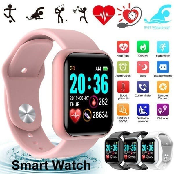 Novo Relógio Inteligente Y68 D20 D28 com Monitor Fitness Homens Mulheres Smartwatch Monitor de Pressão Arterial para xiaomi