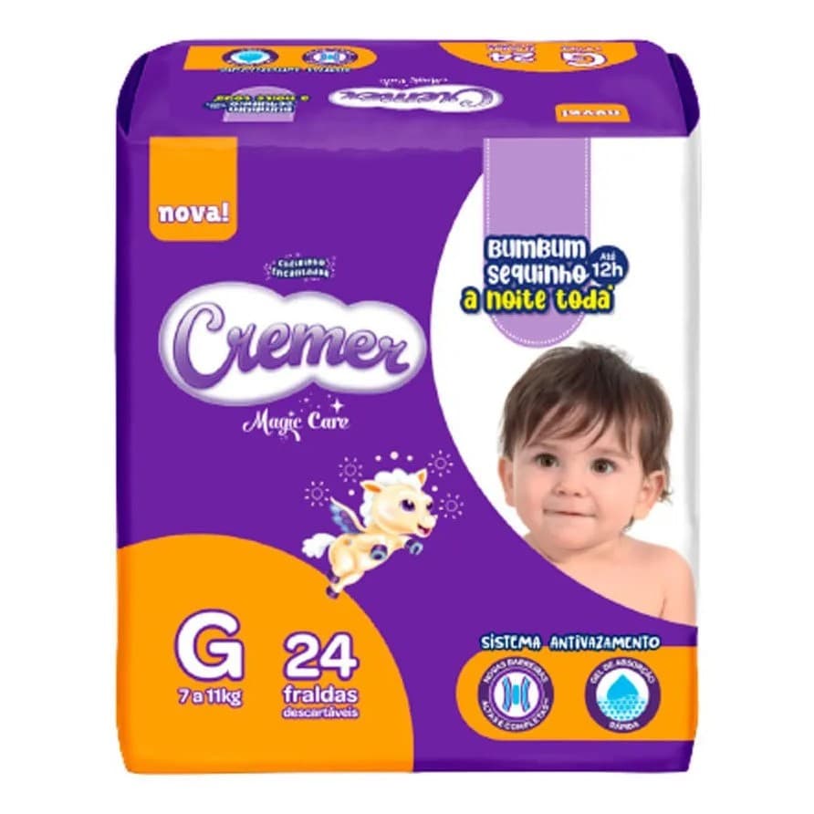 Fralda Cremer Disney Baby Tamanho G Prática Com 24 Fraldas Promoção