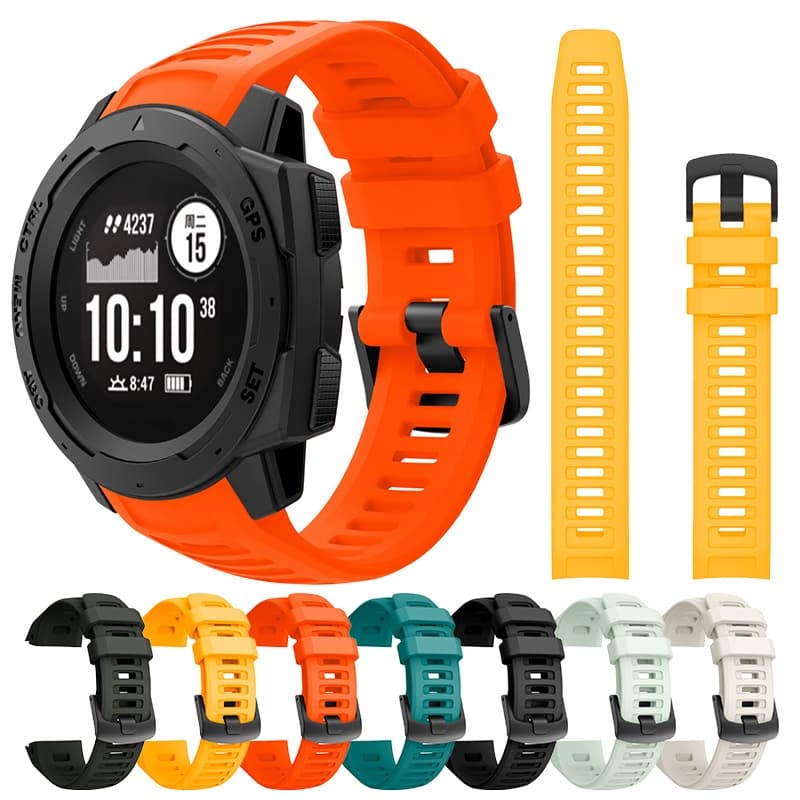 Pulseira De Relógio Garmin De 22mm Para Instinct Sport Reposição De Silicone Smartwatch Smart Watch