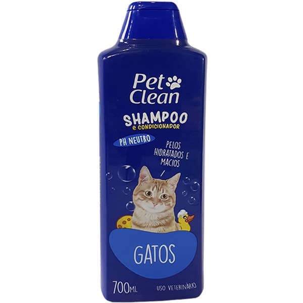 Shampoo e Condicionador 2 em 1 Pet Clean para Gatos 700ml