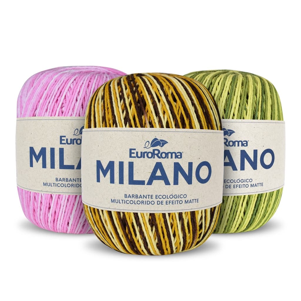 Barbante EuroRoma Milano Nº6 200G 226M Fio Sustentável Para Crochê E Artesanato Algodão
