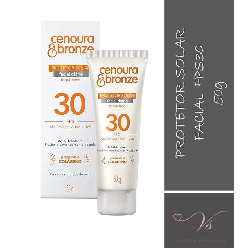 Protetor Solar Cenoura Bronze Facial Diário Fps30 - Com 50g