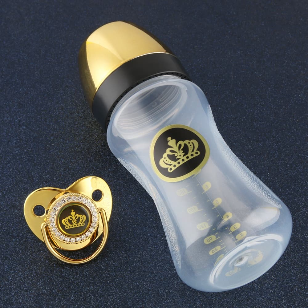 Mamadeira De Leite De Ouro Com Design De BPA Free 240ml 8oz