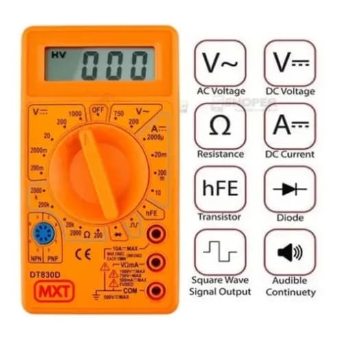 Multimetro Digital Com Teste Sinal Digital E Beep Sonoro Hfe